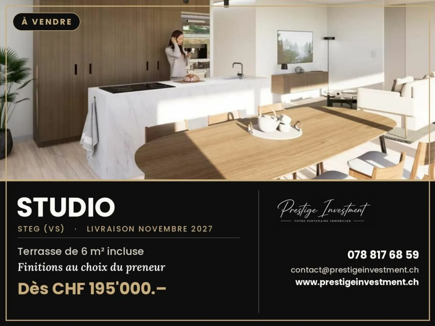 STUDIO NEUF À STEG (VS) - DÈS CHF 195'000.- - Foto 1 di 1