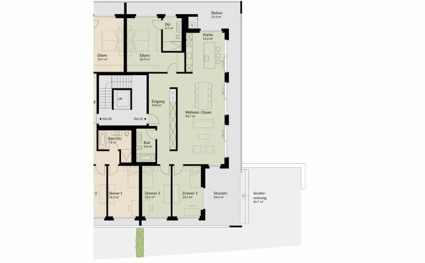 156 m² | Appartement en copropriété 4.5 pièces | Heerenberg | Première occupation - Photo 12 sur 13