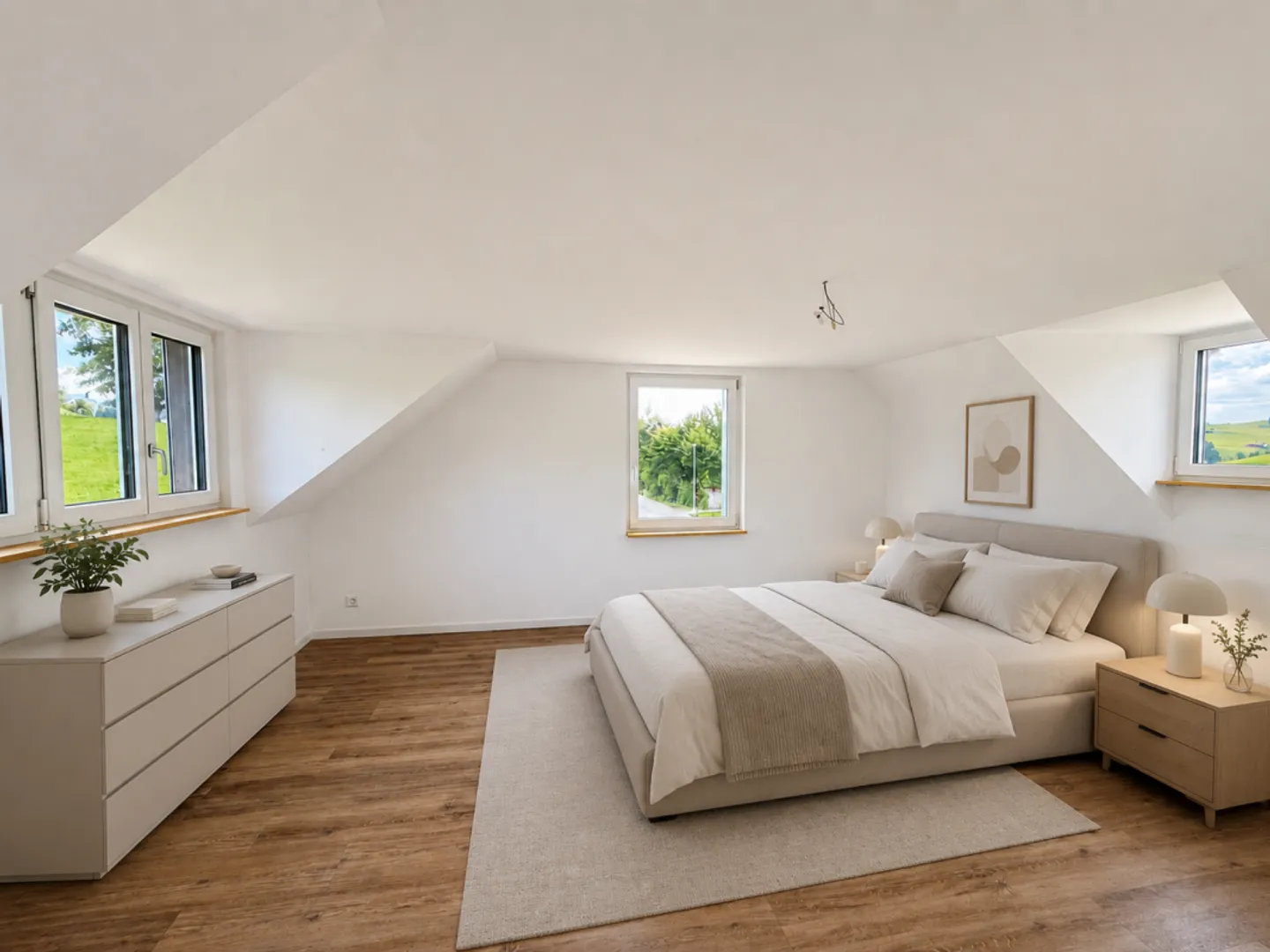 Modernized 3.5-room attic apartment with balcony and stunning view - Photo 1 of 13