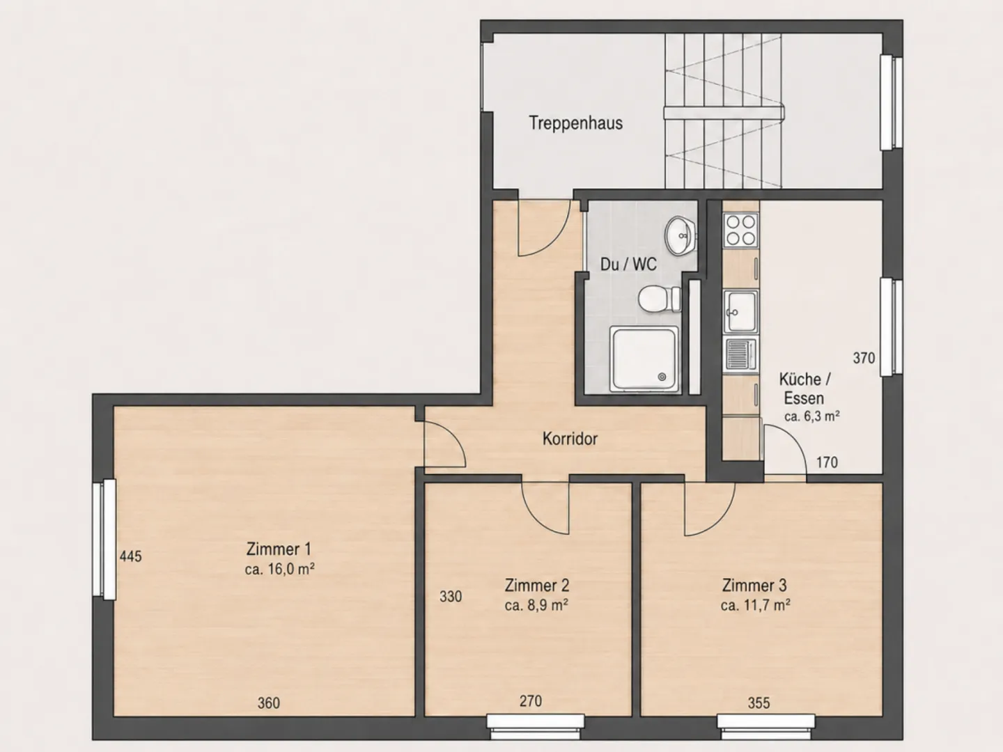 Beautiful, bright 3.0-room apartment in a central location in St. Gallen - Photo 7 of 8