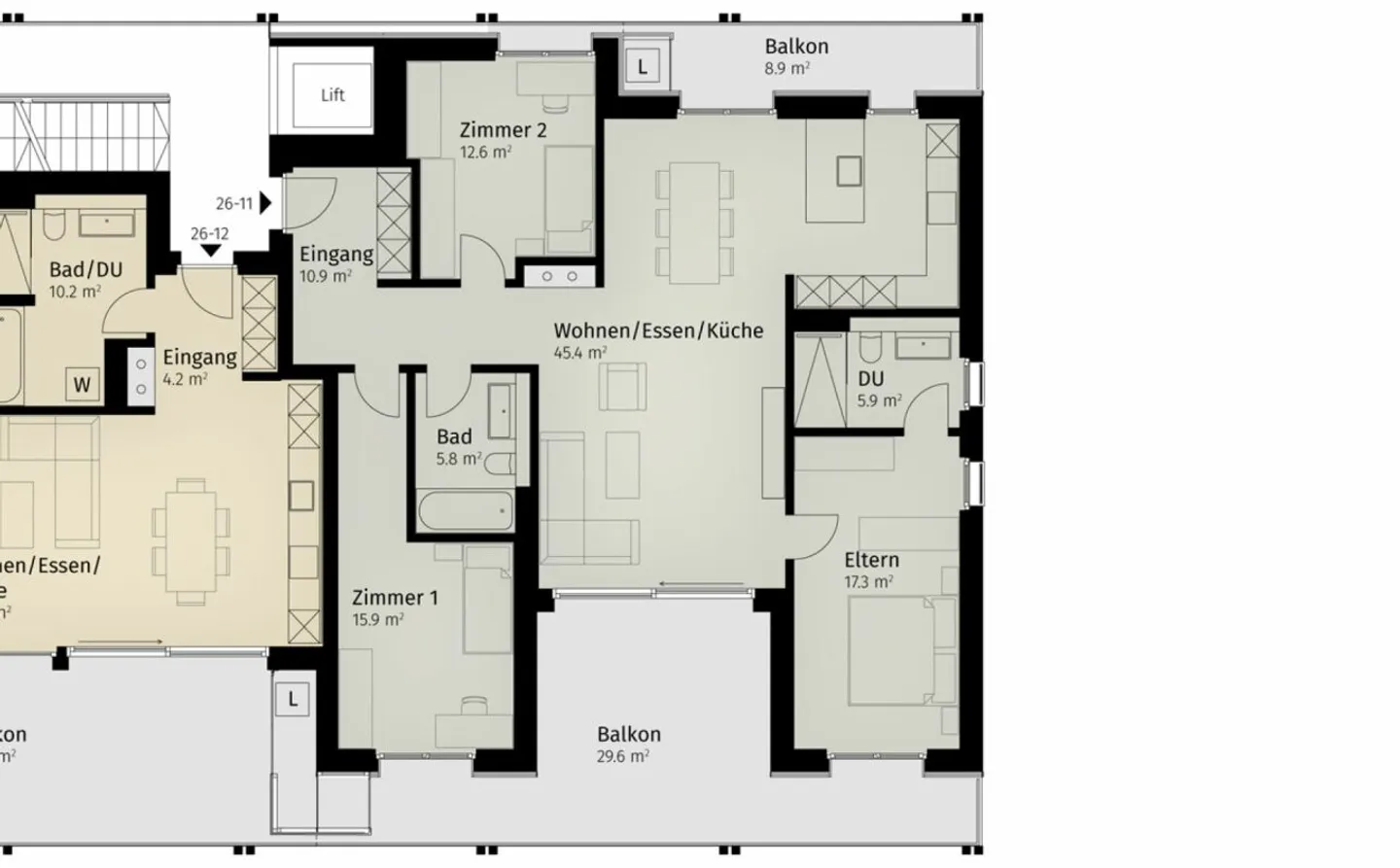 162 m² | 4.5-Room Apartment on the 1st Floor | First Occupancy - Photo 10 of 12