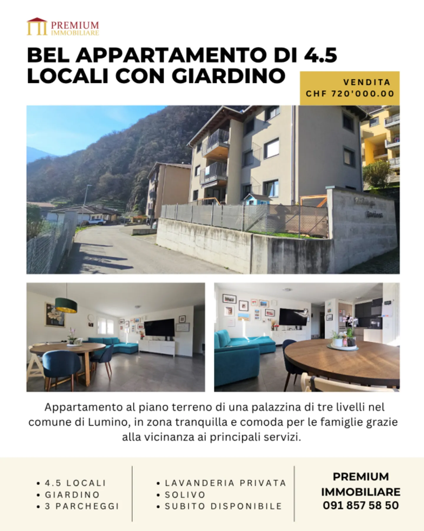 APPARTAMENTO DI 4.5 LOCALI CON GIARDINO - Foto 1 von 13
