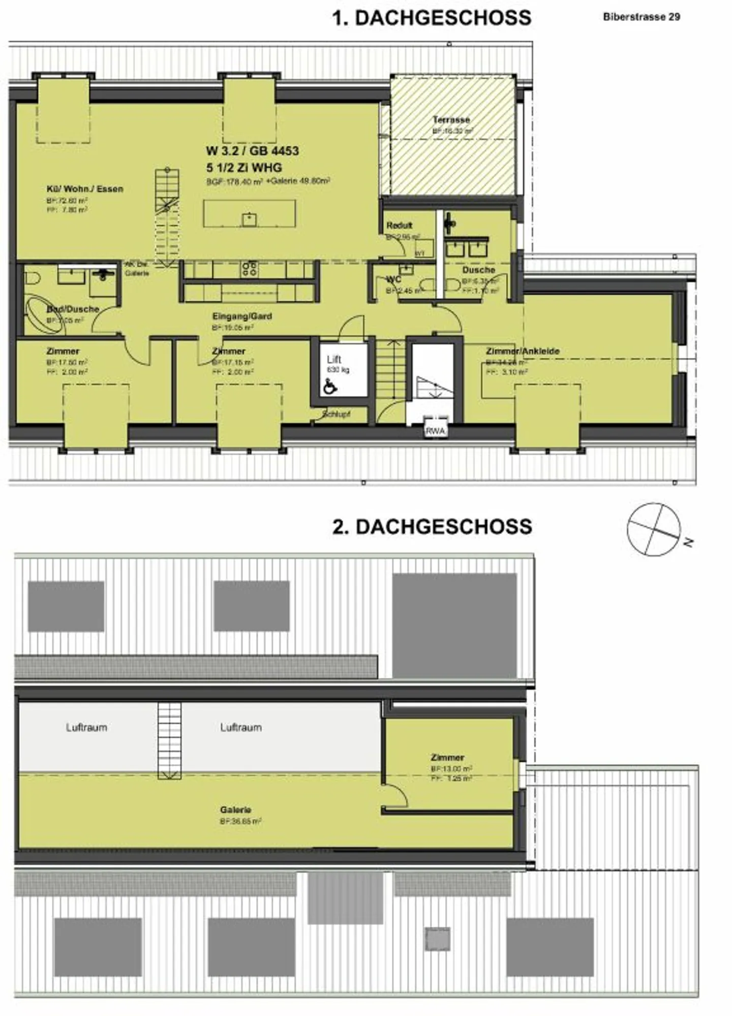 Exklusive 5.5-Zimmer-Dachwohnung mit Terrasse und direktem Lift ins Penthouse - Foto 8 von 8