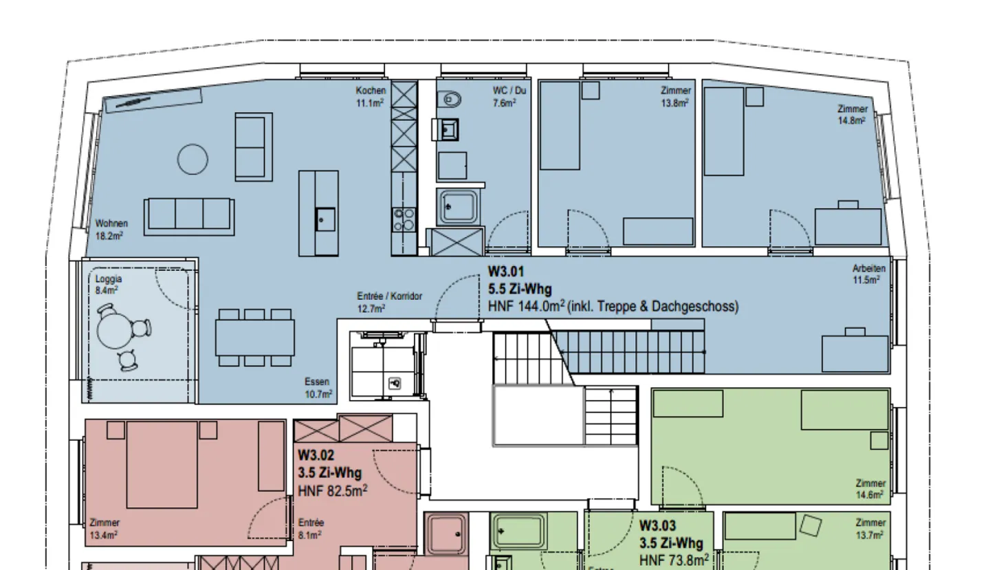 Light-flooded maisonette apartment with generous layout - Photo 11 of 12