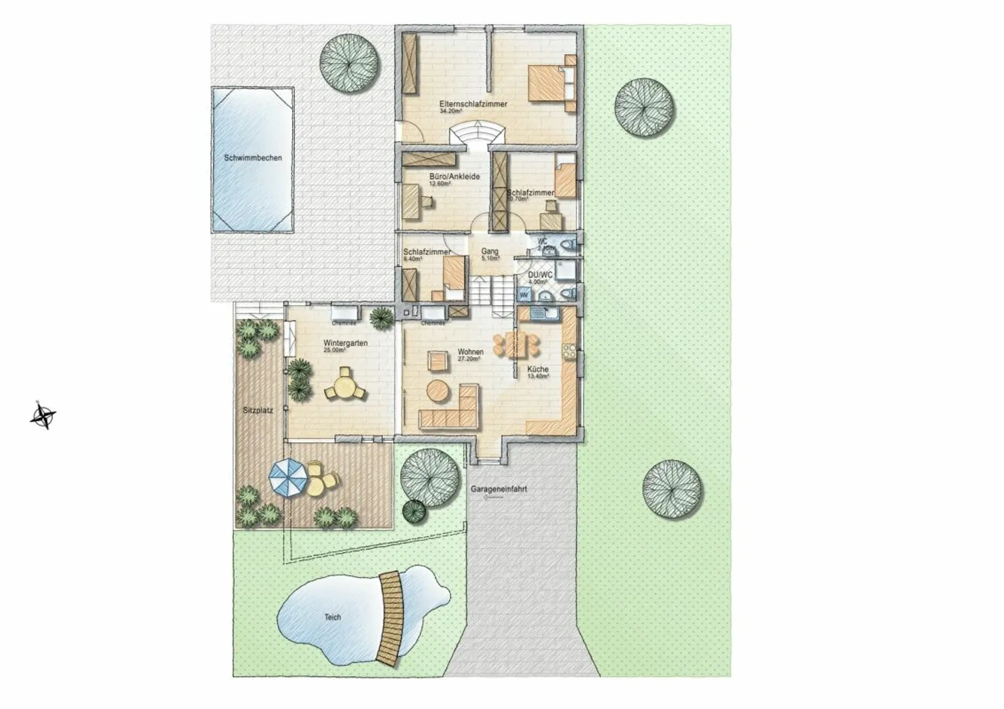 Maison exclusive de 6,5 pièces avec jardin de rêve, piscine et proximité directe du lac - Votre paradis au bord de l'eau ! - Photo 12 sur 12