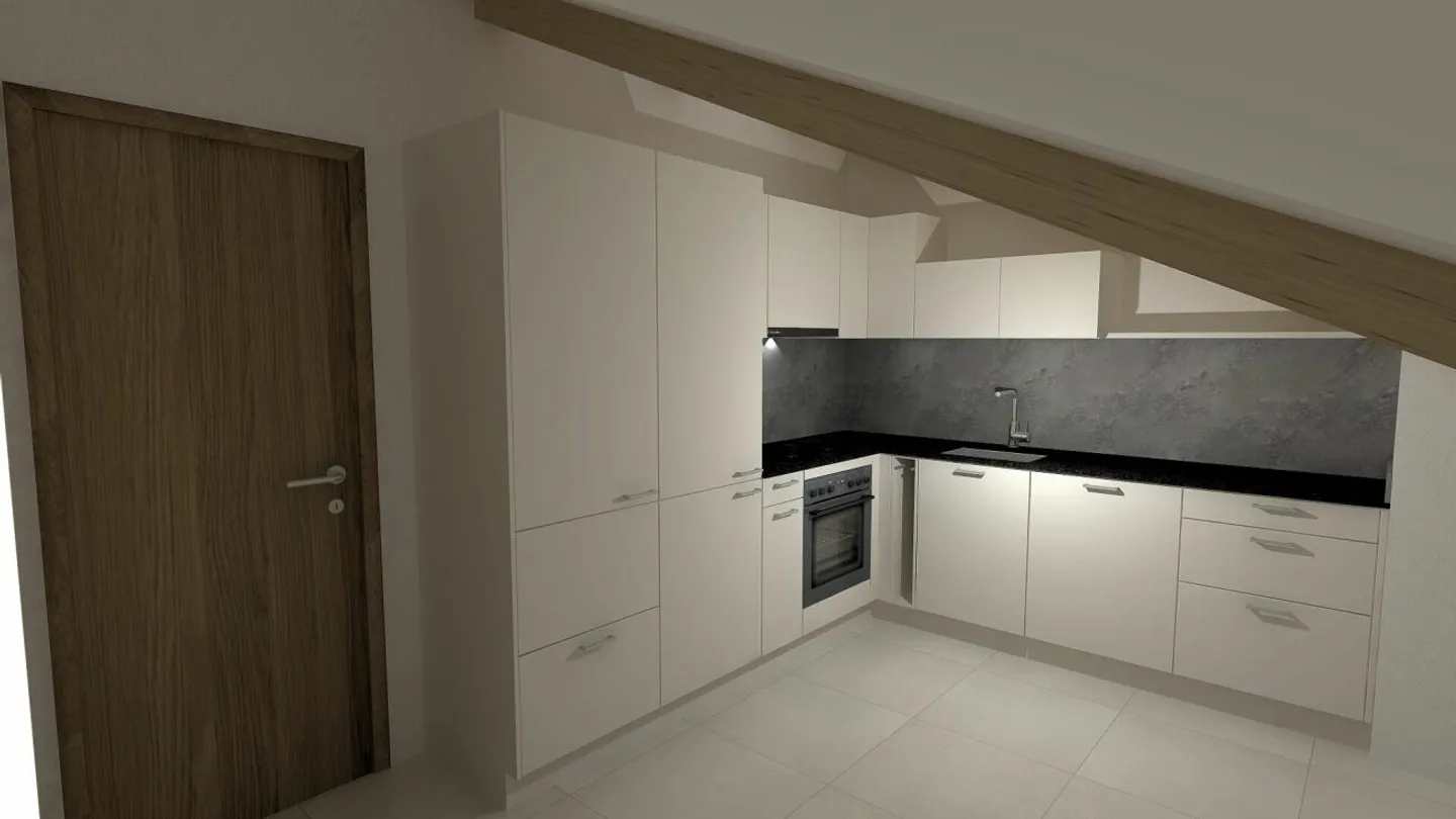 Light-flooded attic apartment with two balconies and single garage - Photo 6 of 13