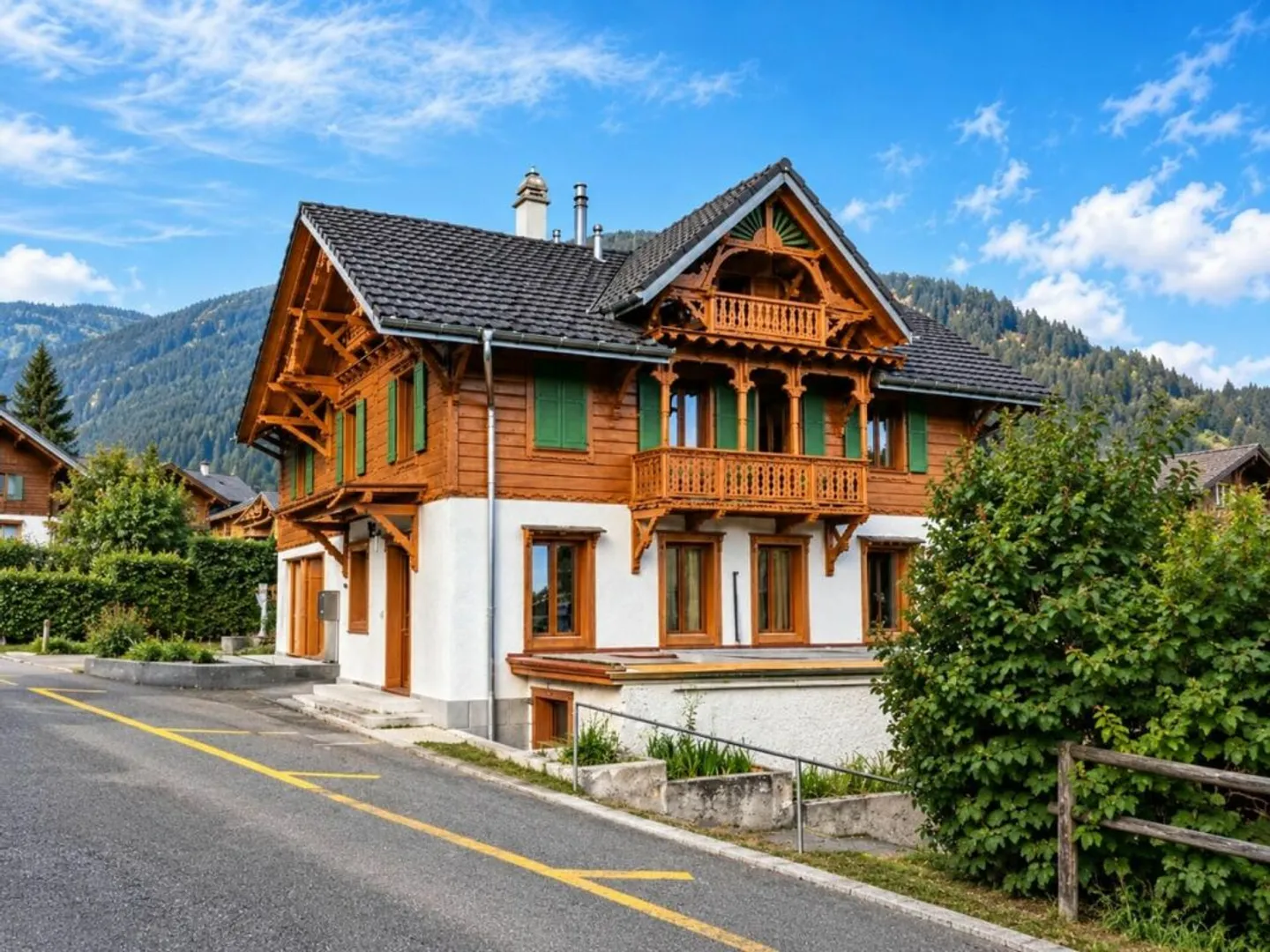 Freistehendes Luxushaus mit 2 Wohnungen zum Verkauf in Corbeyrier, 15 Minuten von Aigle entfernt - Foto 1 von 10