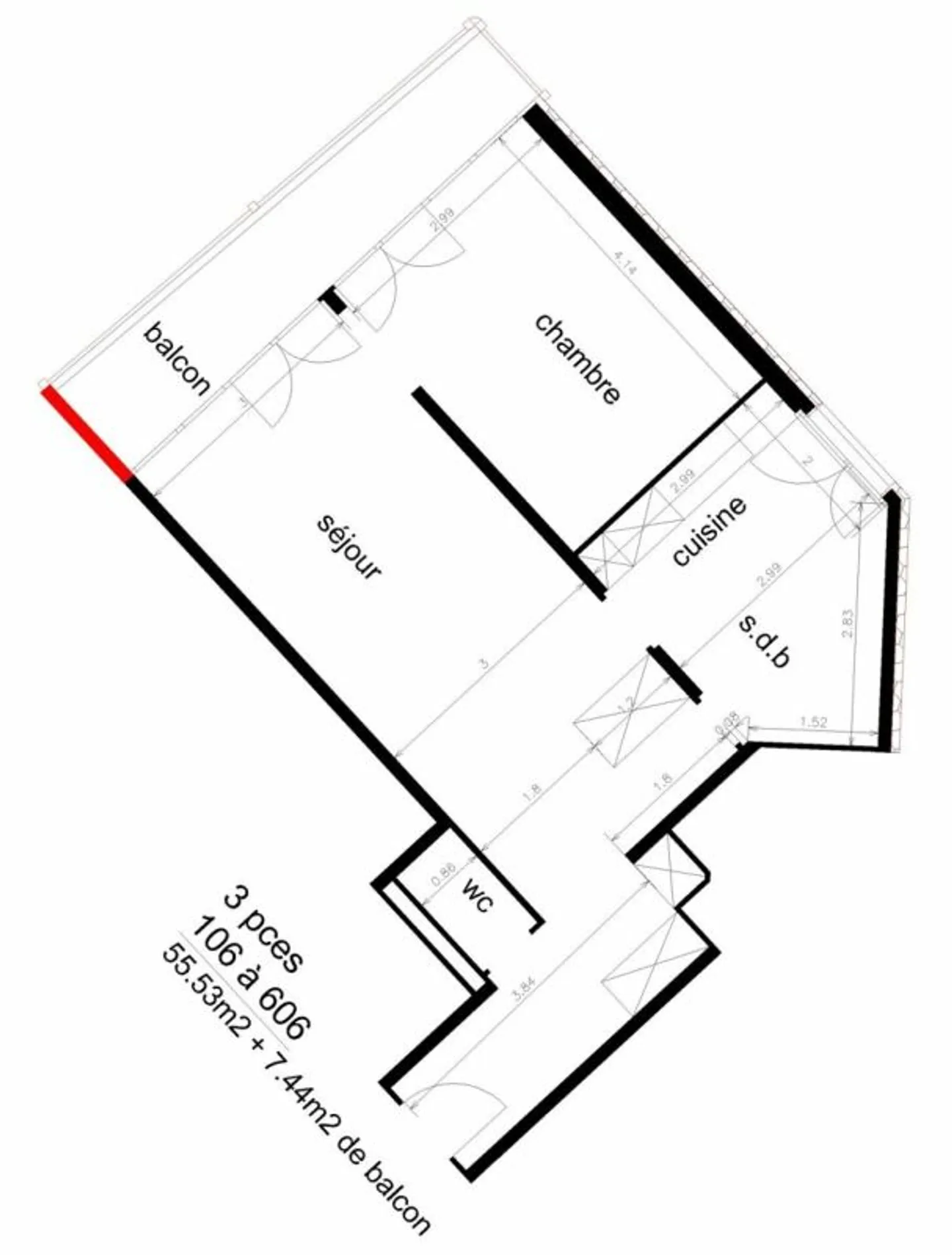 3 Zimmer mit Loggia in Vernier - Foto 6 von 6