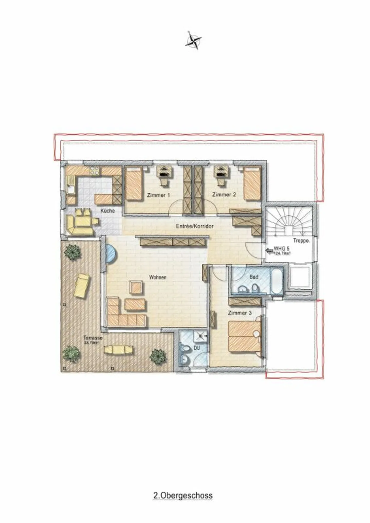 Helle 4.5-Zimmer-Wohnung mit Terrasse - Foto 10 von 10
