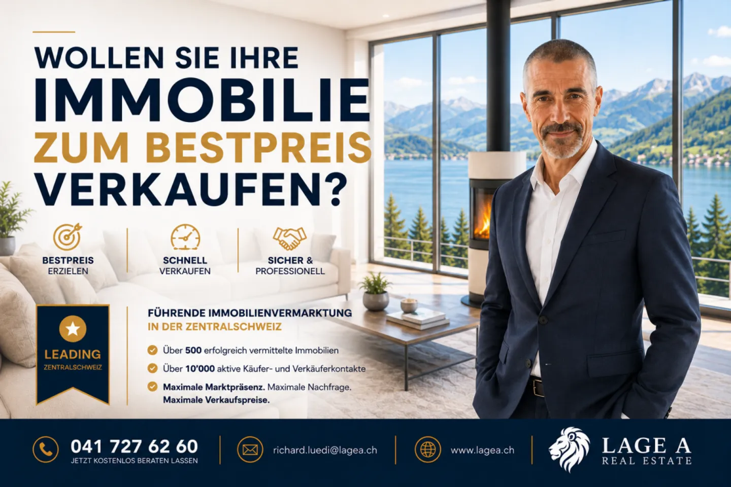 Modernes Einfamilienhaus mit Seeblick - Foto 3 von 13
