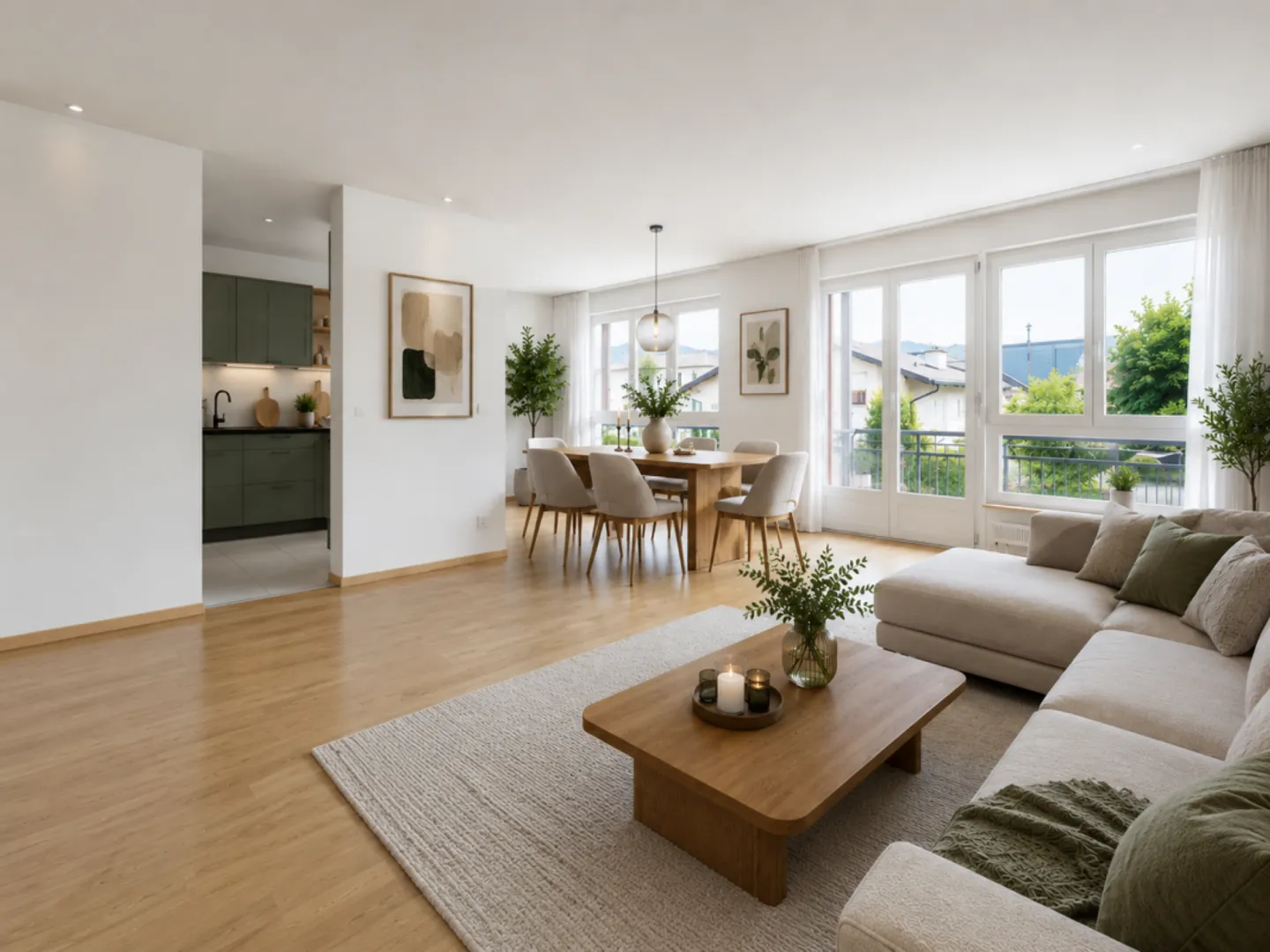Appartement lumineux et calme avec vue sur les Alpes et salle de lavage/hobby privée - Photo 1 sur 13