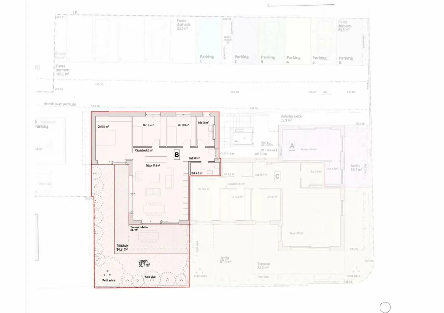 Les Carrels - 4.5 room apartment with garden Lot 2/B - Photo 9 of 9