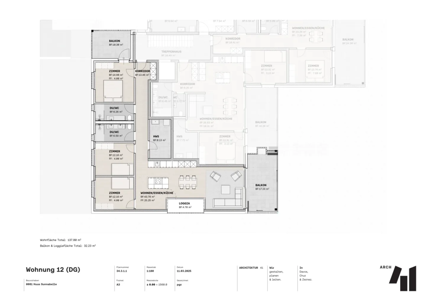 Modernes Apartment mit Grünblick - Foto 4 von 6