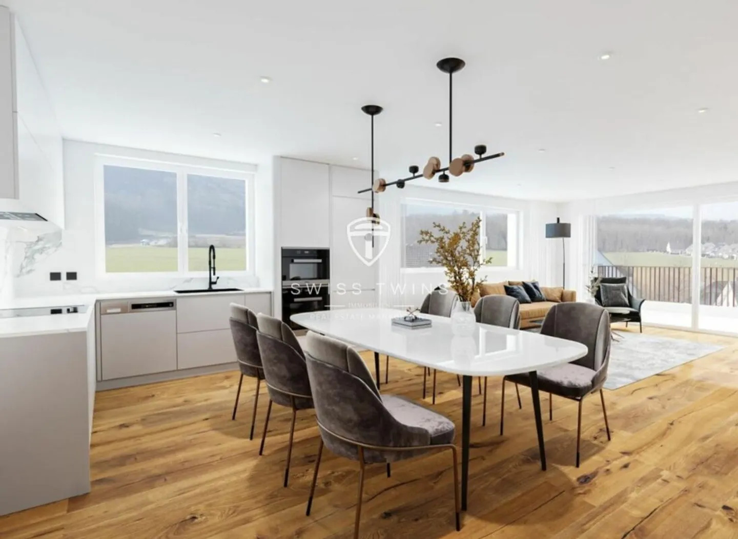 Bright 4.5-room apartment with terrace in Zweidlen for rent - Photo 5 of 8