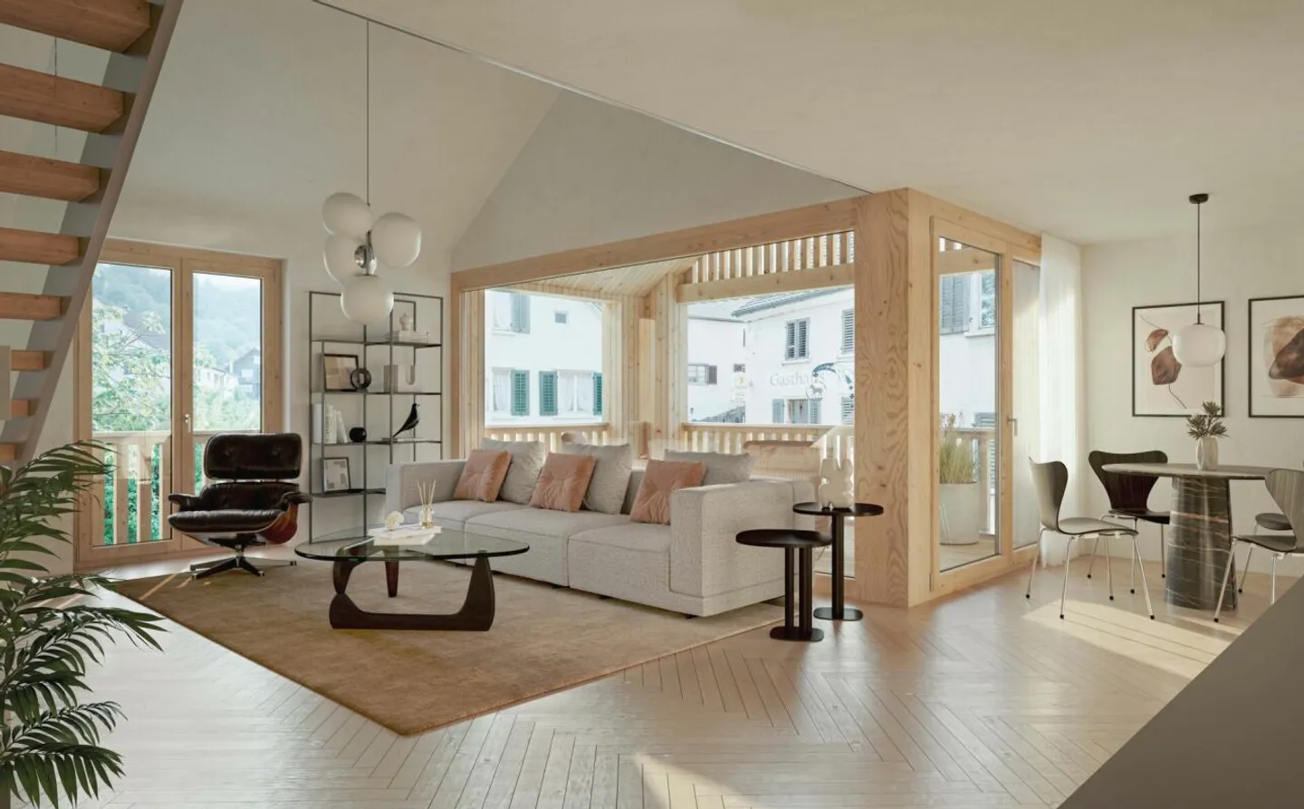 attraktive 2 ½-Zi-Dach-Maisonettewohnung an idyllischer Wohnlage in Oberschan - Foto 4 von 4