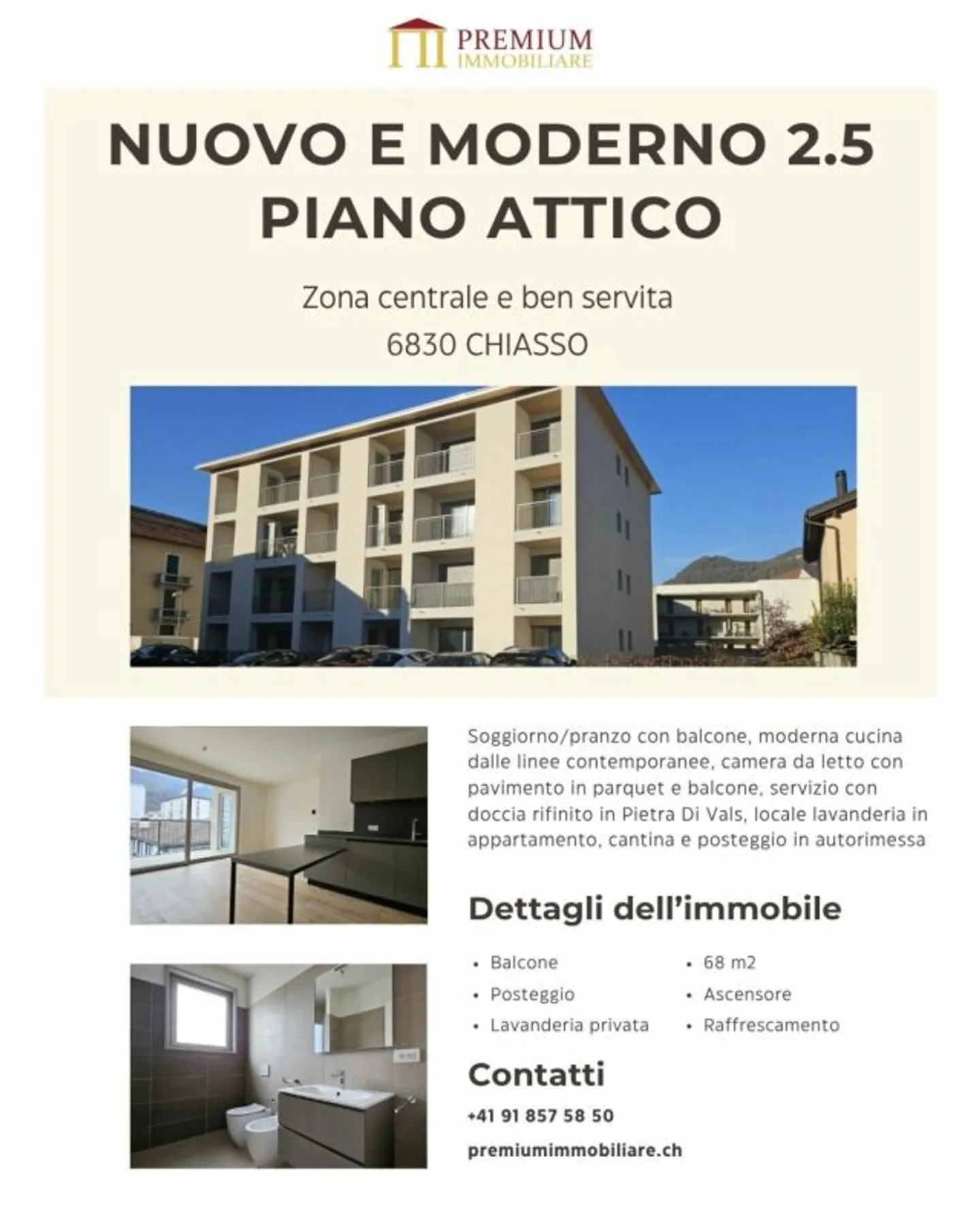 NUOVO APPARTAMENTO ULTIMO PIANO A CHIASSO - Photo 1 sur 10