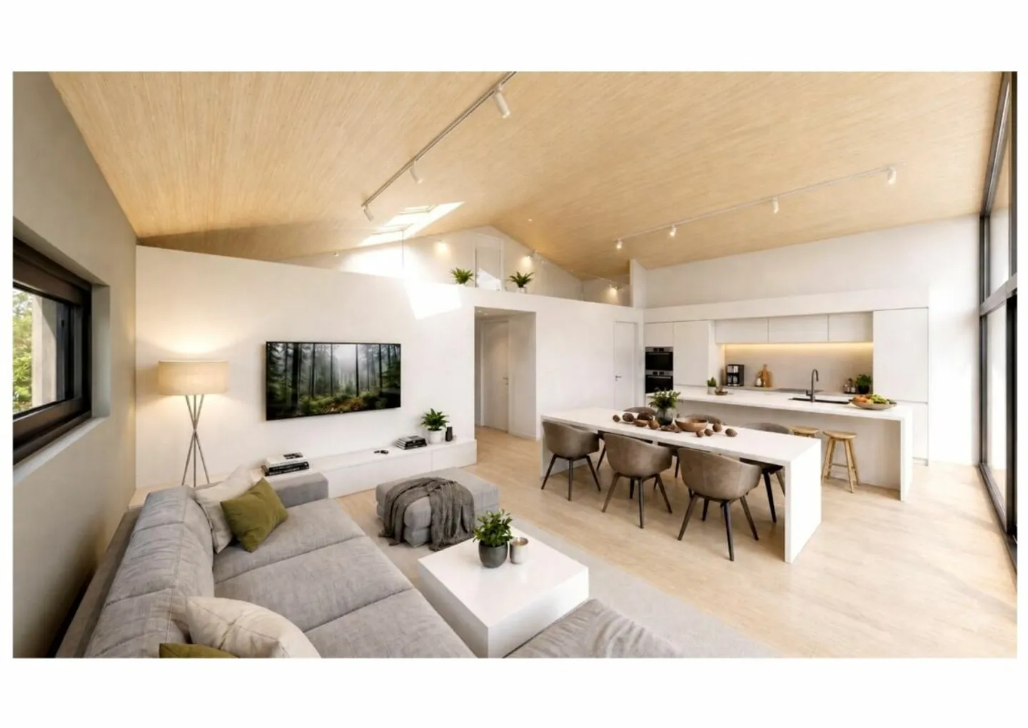 High-end semi-detached villa, with mezzanine, to be built in Grimisuat - Photo 4 of 5