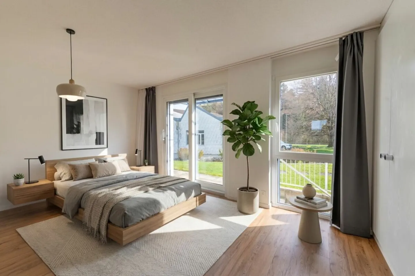 Appartement lumineux de 5,5 pièces avec terrasse et paradis vert privé - Photo 8 sur 13