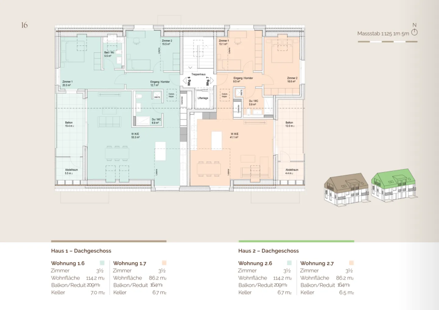 Appartamento mansardato 3,5 stanze 2.6 - con un'altezza del soffitto fino a 5 metri - Foto 10 di 10