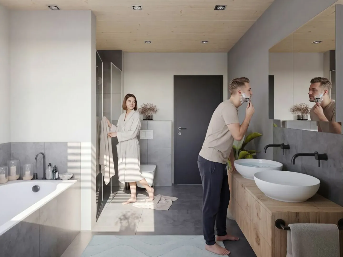 New Construction: 5½-Room Semi-Detached House in Ecological Timber Construction - Photo 4 of 9