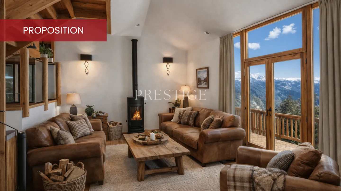 Bright family chalet or pied-à-terre in Anzère - Photo 3 of 13