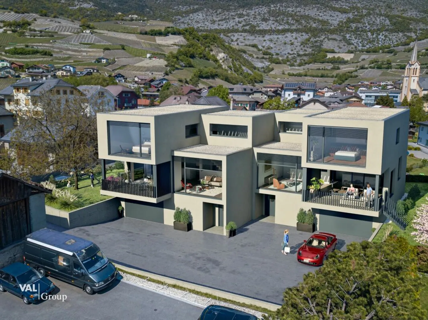 Exclusive Semi-Detached House in Salgesch - New Construction in Planning - Photo 2 of 8