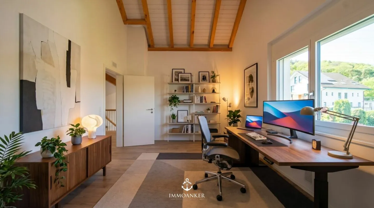 Moderna casa unifamiliare di 10,5 stanze con vista panoramica, standard Minergie e potenziale d'uso versatile a Pfungen - Foto 6 di 13