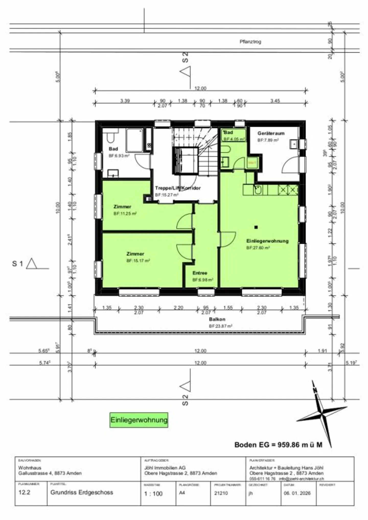 Appartement 3,5 pièces dans un endroit calme avec une belle vue - Photo 4 sur 4