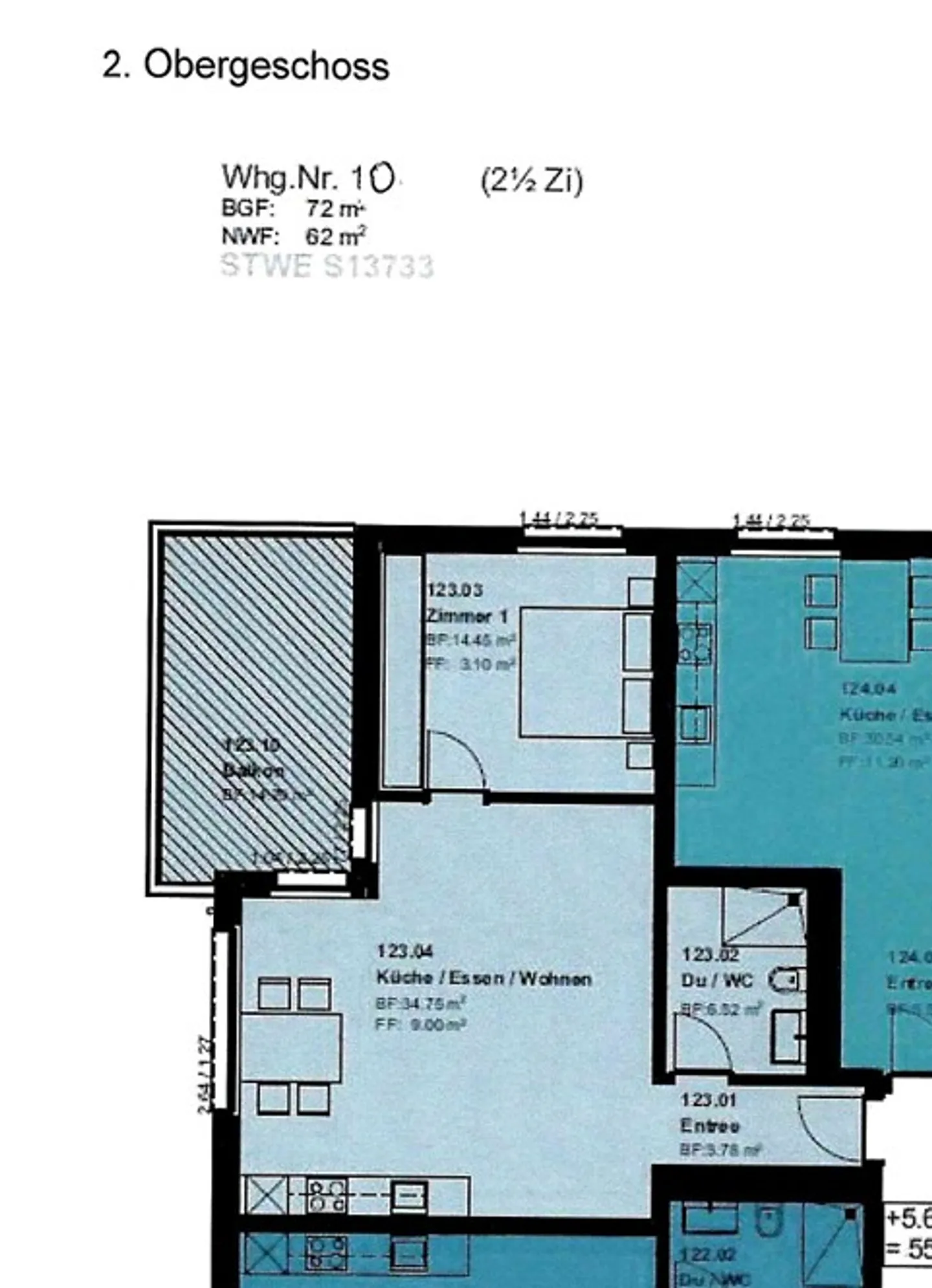 Prima occupazione appartamento nuovo 2.5 locali al 2° piano WHG10 - Foto 7 di 7