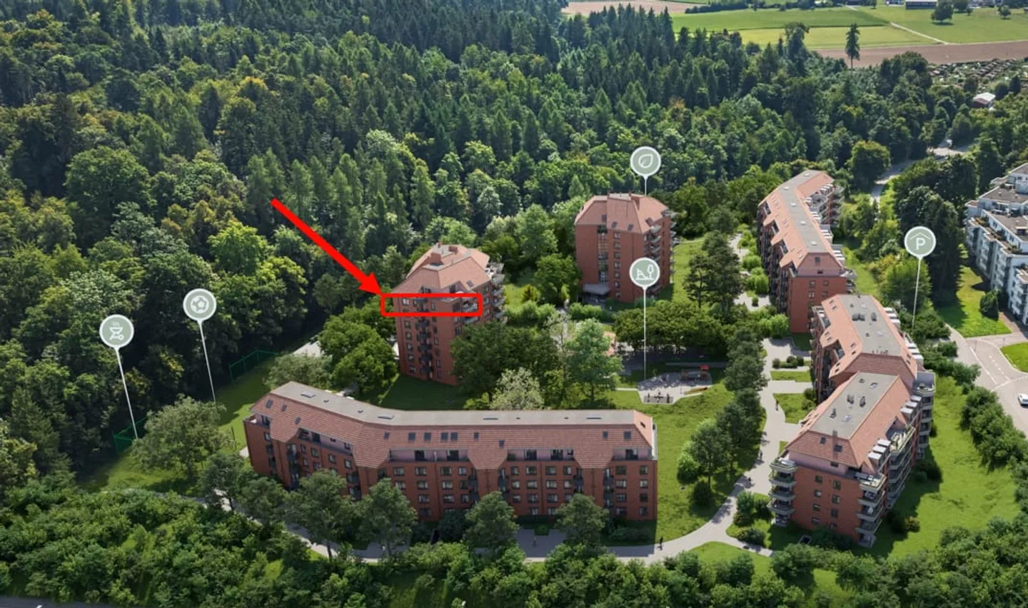 Bright 3.5-room apartment with 2 balconies for rent in Opfikon - Photo 11 of 12