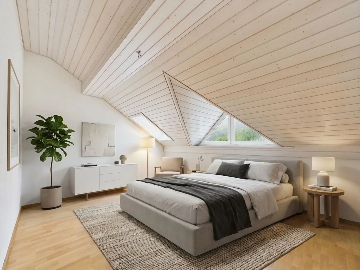 Frisch renovierte 2-Zimmer-Dachwohnung mit Balkon in Buttikon - Foto 6 di 12