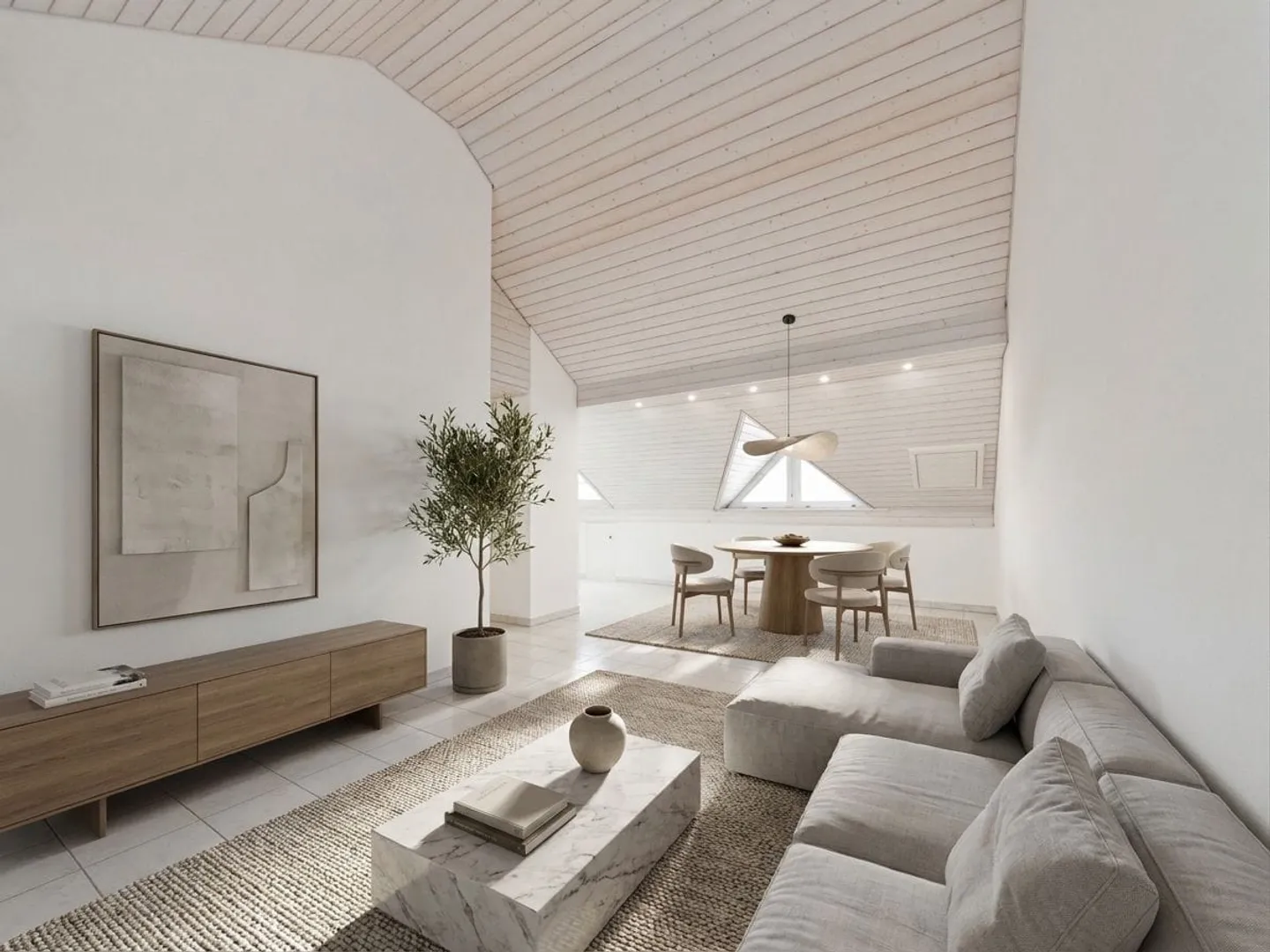 Frisch renovierte 2-Zimmer-Dachwohnung mit Balkon in Buttikon - Foto 1 di 12
