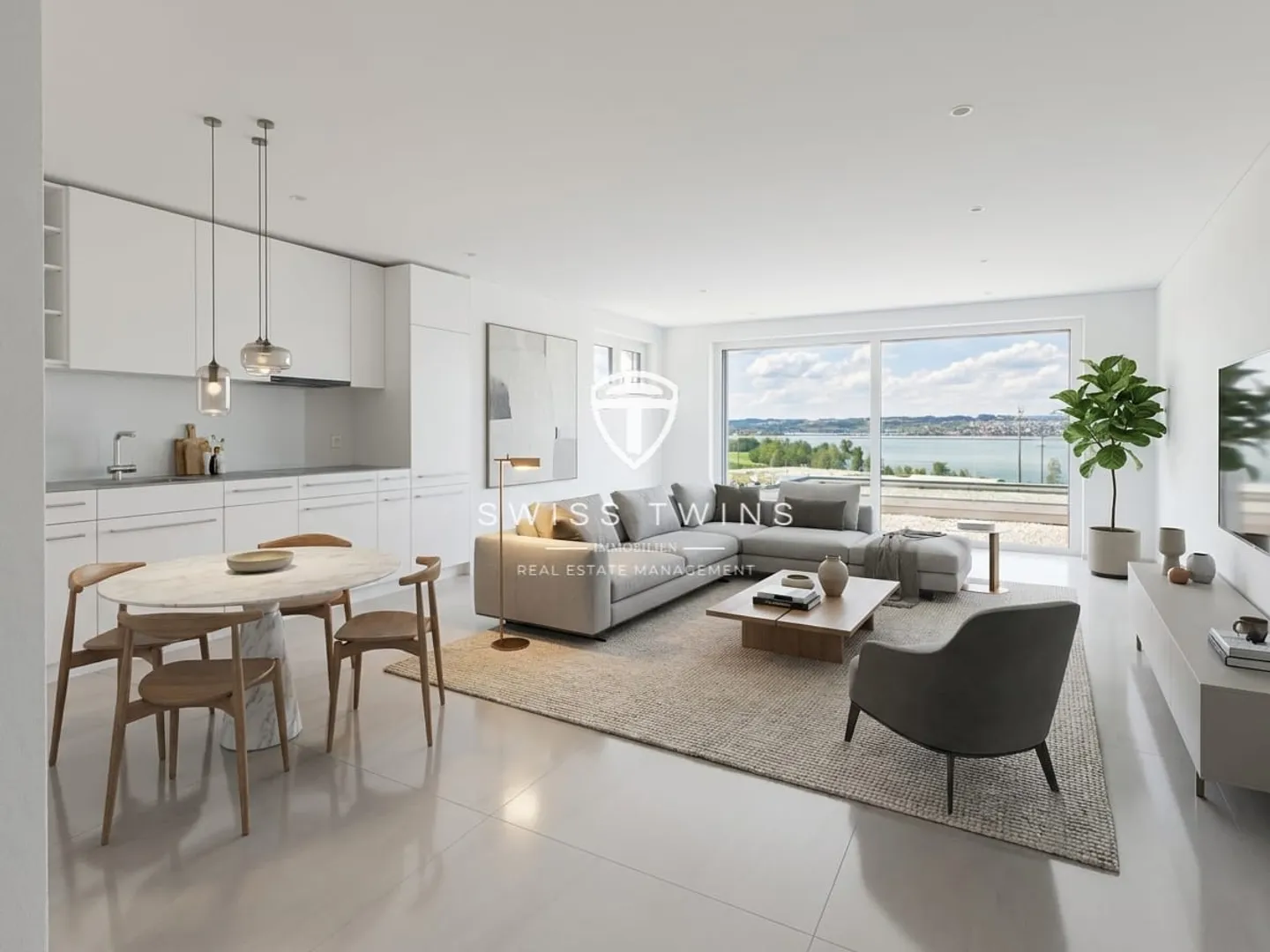 2.5-Zimmer-Neubauwohnung mit Seesicht in Altendorf - Foto 1 di 7