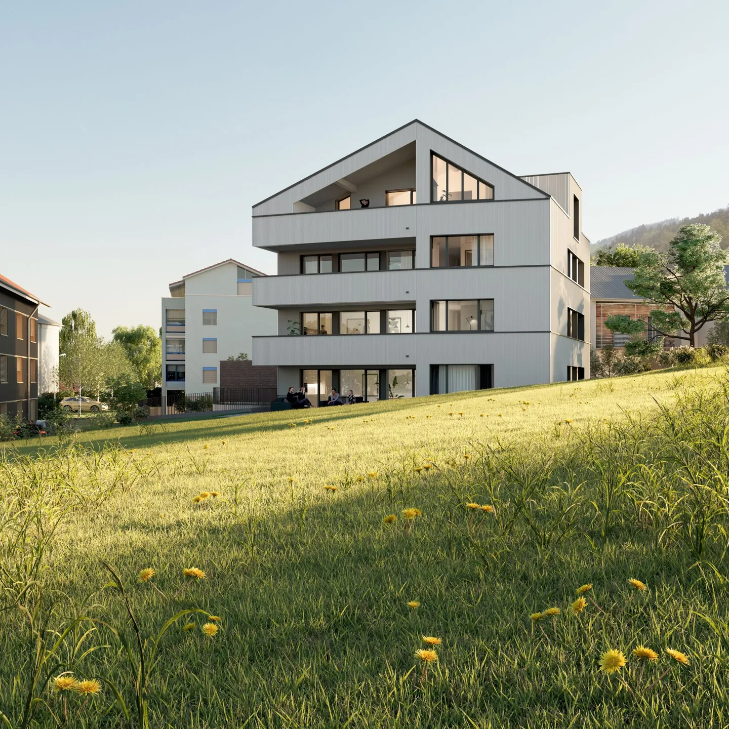 3.5-room penthouse apartment with spacious balcony and view of Pilatus - Photo 3 of 3