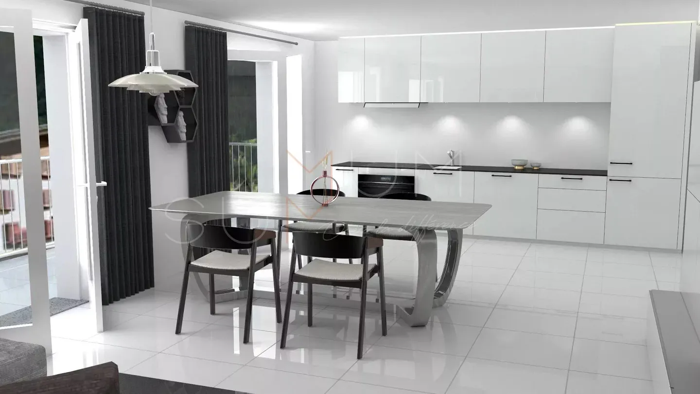 For yield or habitation - New 2.5 room apartment of 70 m2 on the 1st floor with a view of the vineyards - Photo 1 of 13