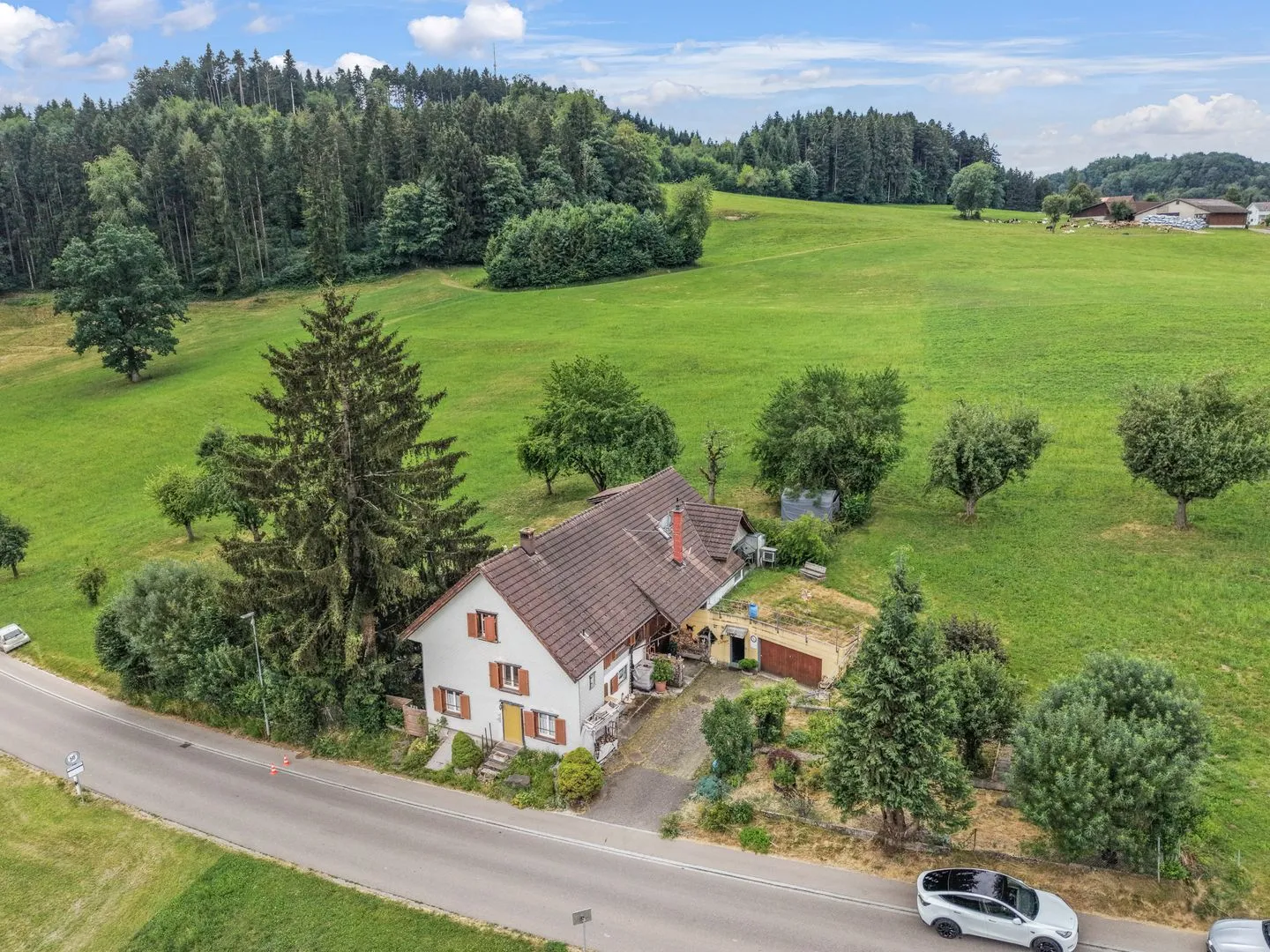 Charmantes Bauernhaus mit zwei Wohneinheiten an idyllischer Alleinlage in Oberwangen (Dussnang) - Photo 3 of 13