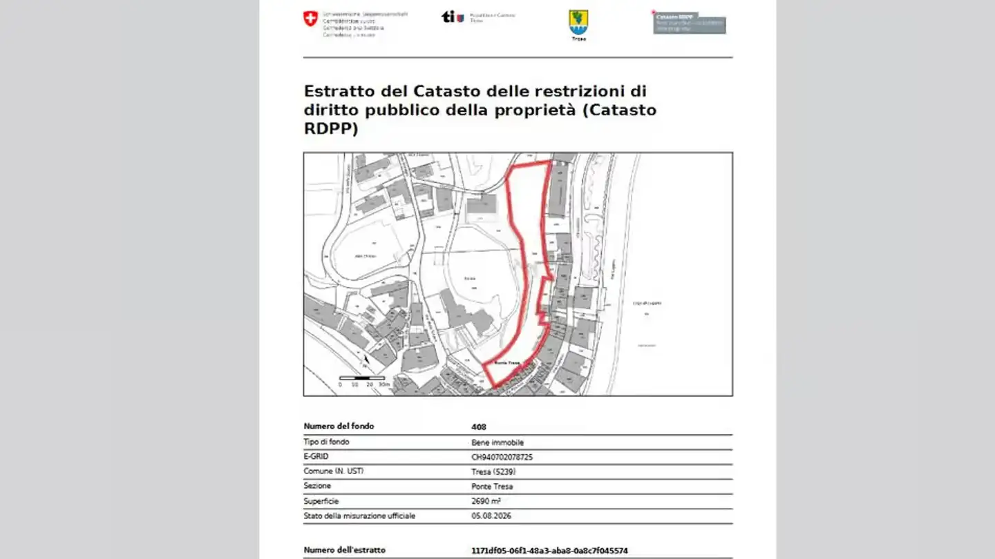 Terrain constructible à vendre - Piazza Castello, 6988 Ponte Tresa