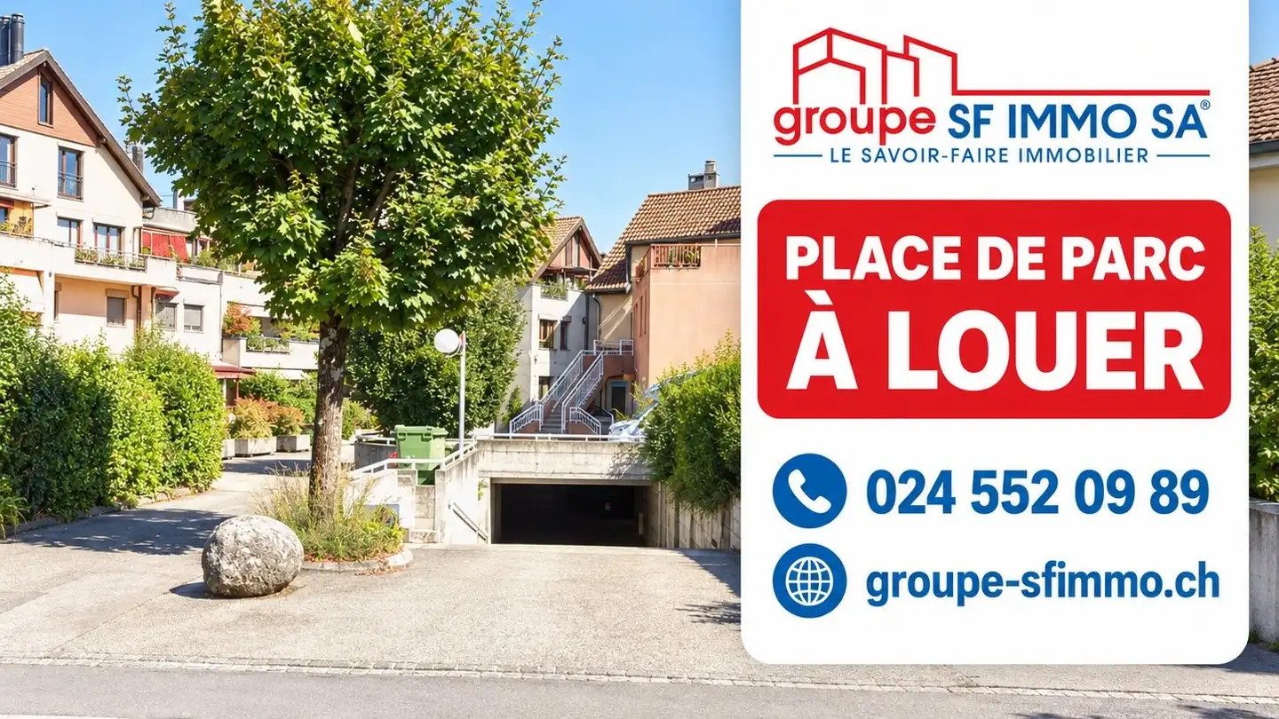 Covered parking space for rent - Quartier Des Pugessies 2, 1400 Yverdon-les-Bains