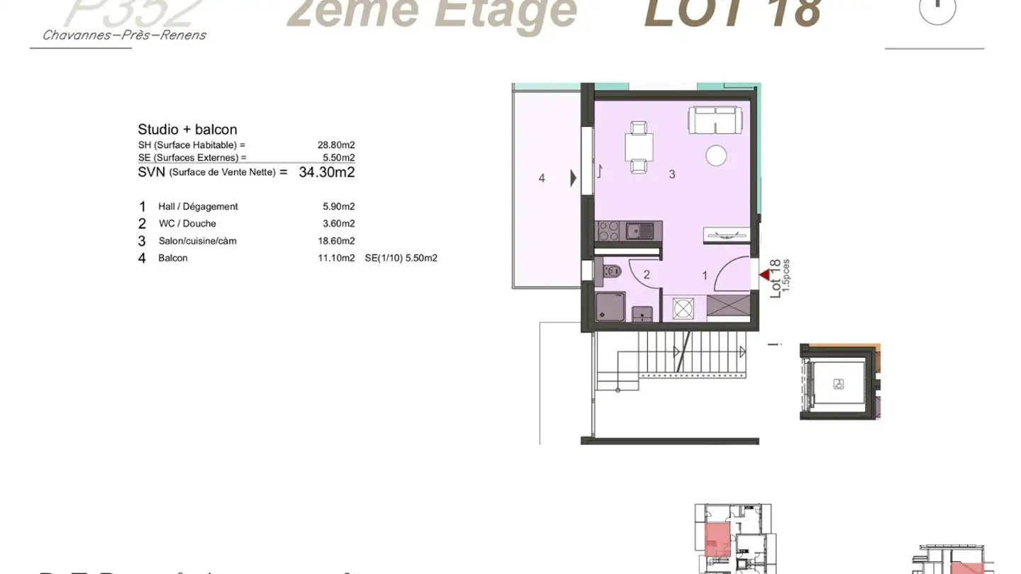 Studio in affitto - Avenue De La Gare 67, 1022 Chavannes-près-Renens - Foto 4