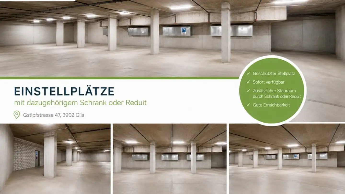 Single garage for rent - Gstipfstrasse 47, 3902 Glis