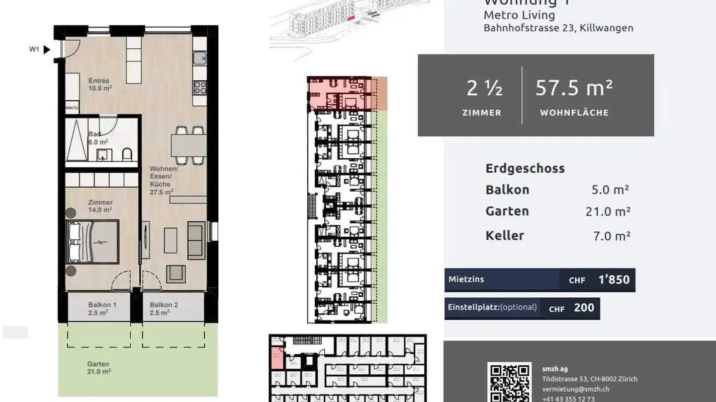 Appartement à louer - Bahnhofstrasse, 8956 Killwangen - Photo 2