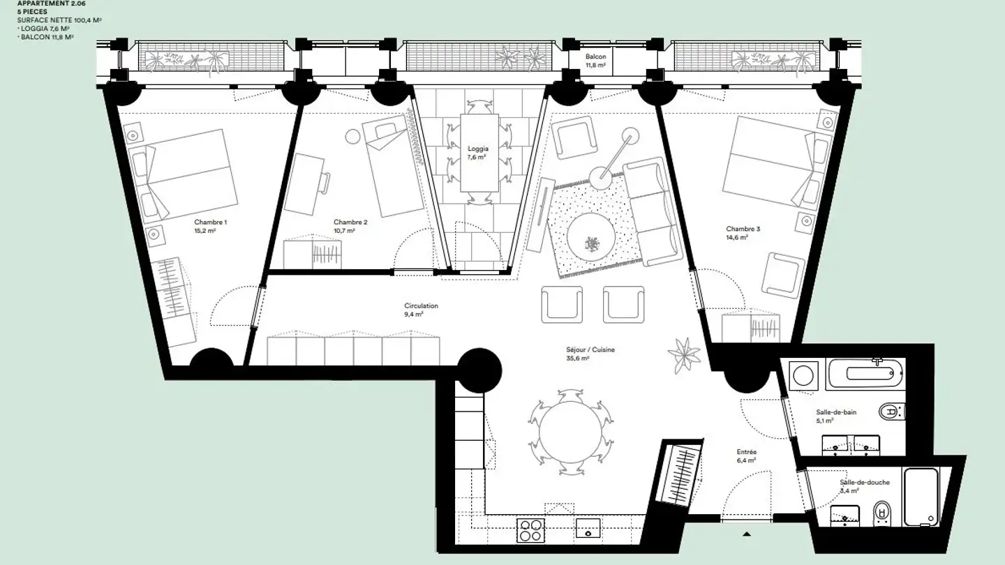 Appartement à louer - Avenue Louis- Aubert 20, 1206 Genève