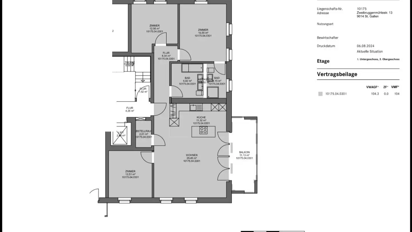 Apartment for rent - Zweibruggenmühlestrasse 13, 9014 St. Gallen - Photo 3