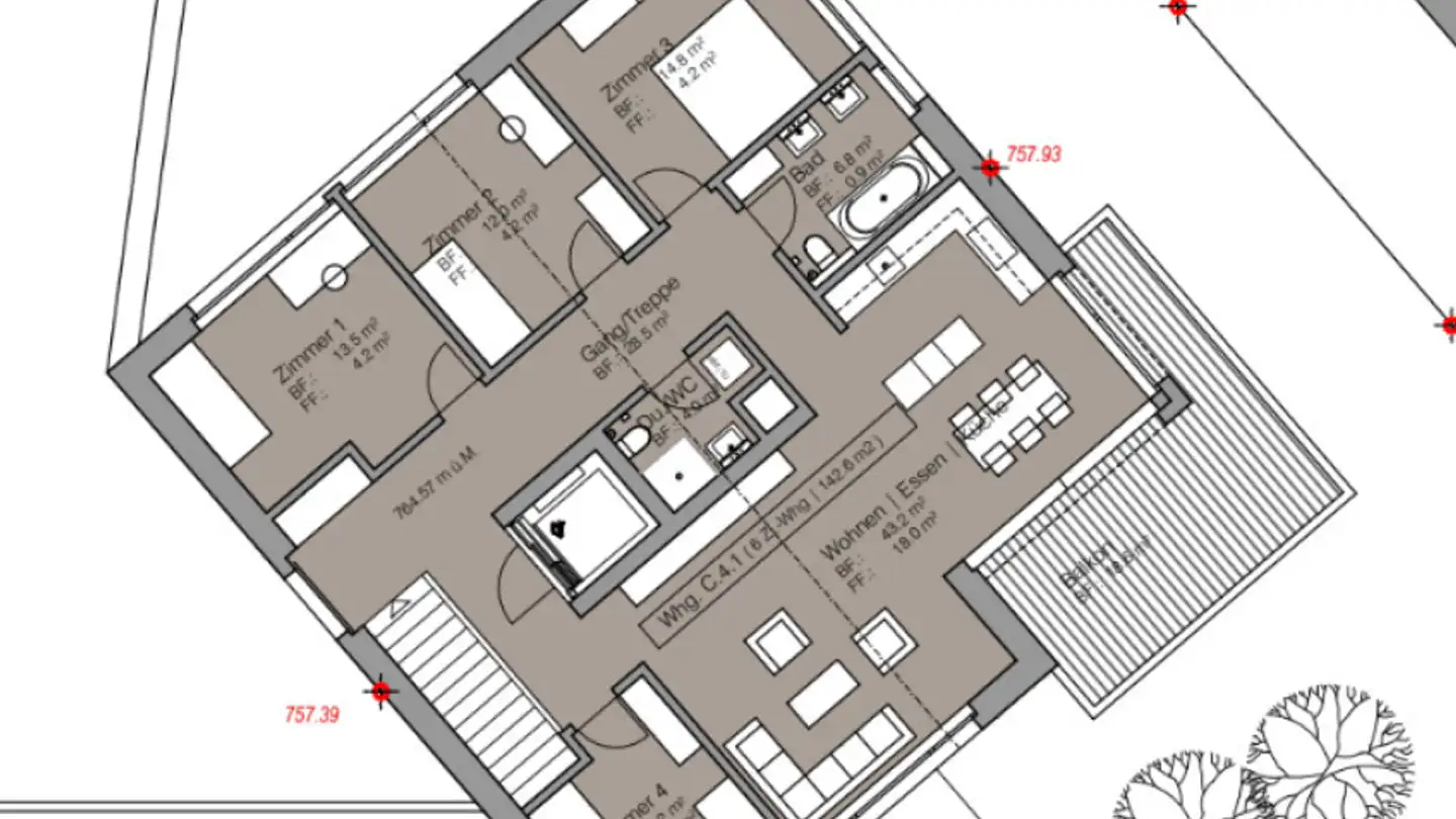 Dachgeschosswohnung kaufen - Ochsenweg, 9122 Mogelsberg