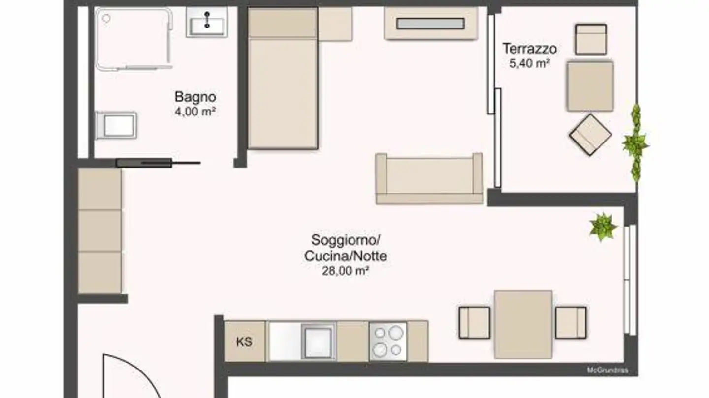 Wohnung mieten - Via San Gottardo 119b, 6596 Gordola - Foto 2