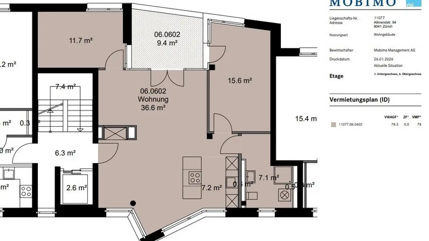 Wohnung mieten - Allmendstrasse 94, 8041 Zürich - Foto 3