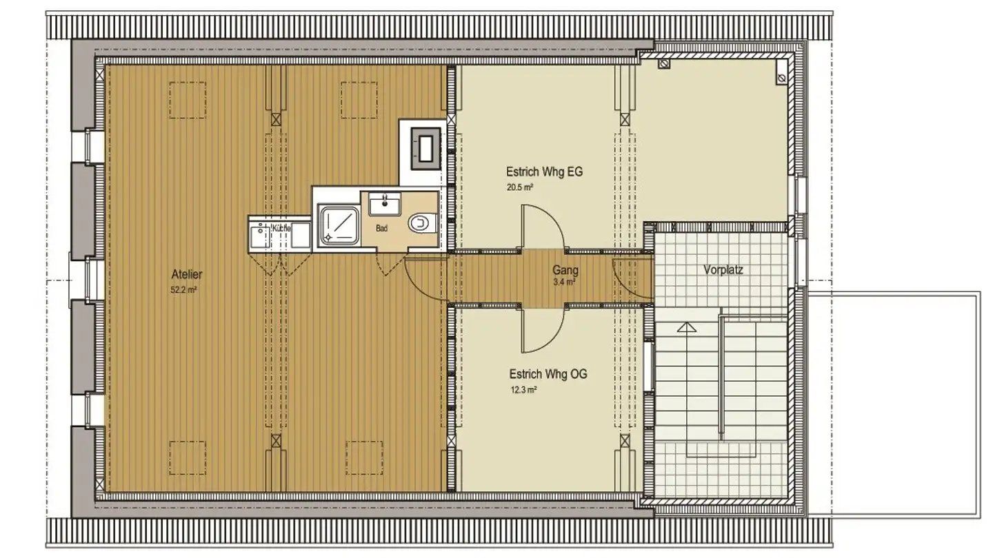 Studio for rent - Erbsletstrasse 2, 5234 Villigen - Photo 4