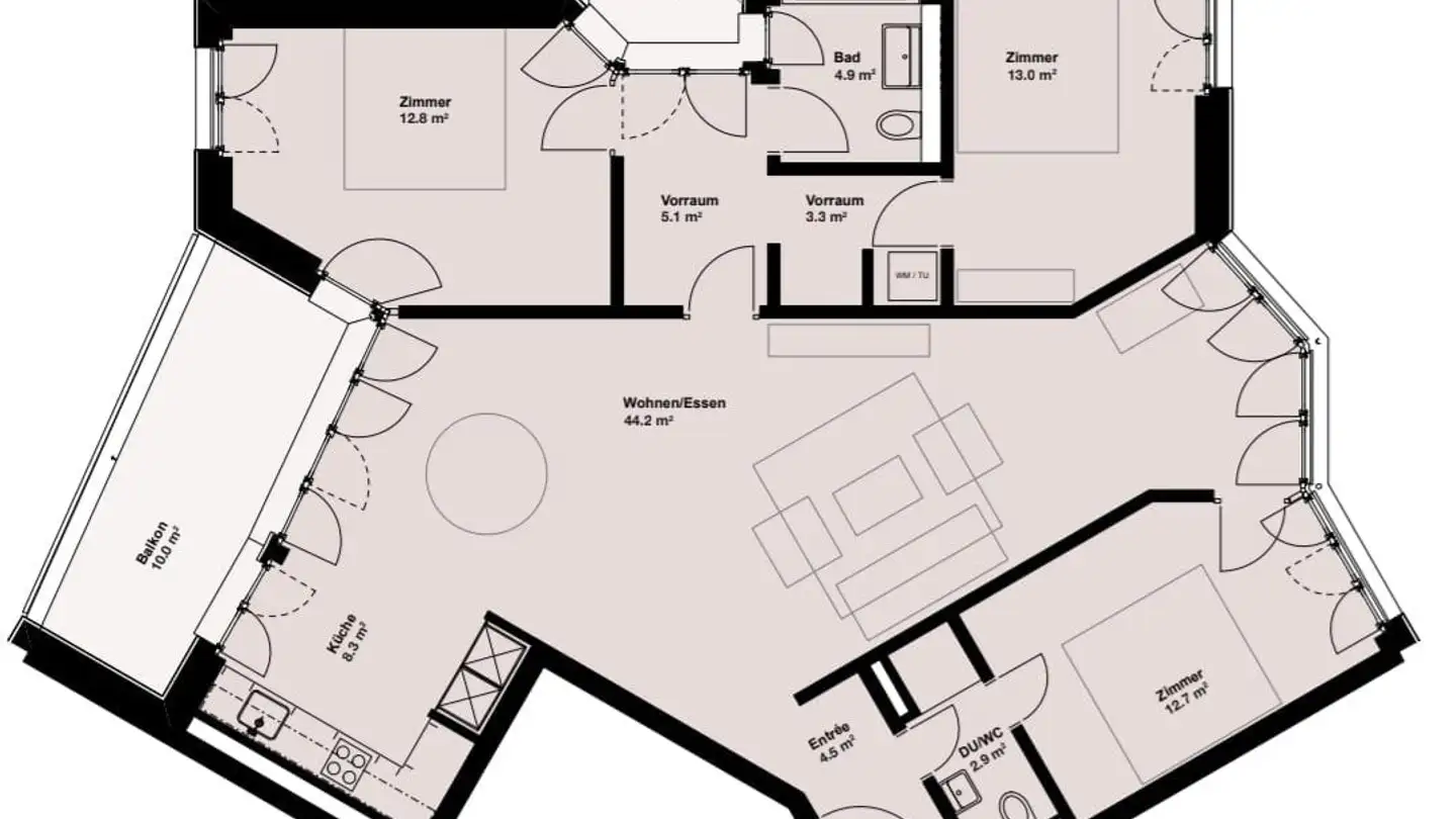 Wohnung mieten - Käferholzstrasse, 8037 Zürich - Foto 2