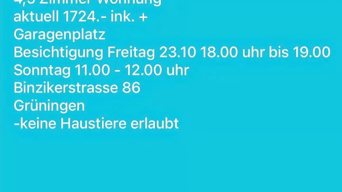 Wohnung mieten - Binzikerstrasse 86, 8627 Grüningen