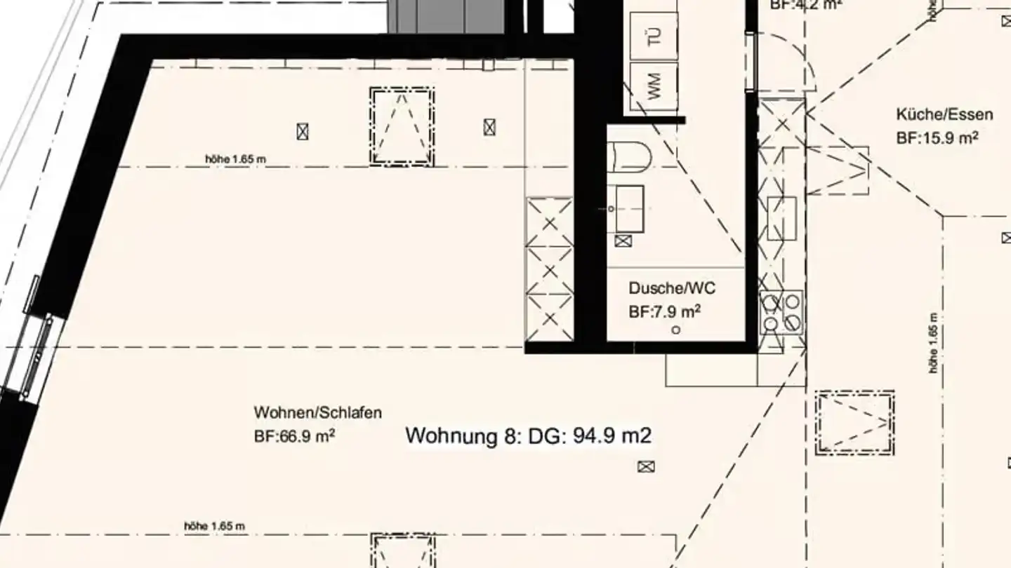 Attic flat for rent - Gruebstrasse 44, 8706 Meilen